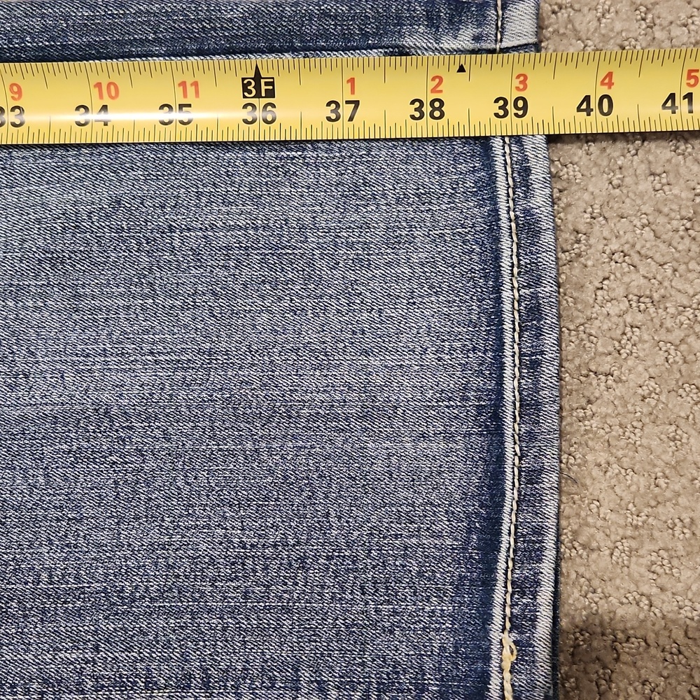 Stylish Blue Women's Jeans with Embellished Pockets 14P. Y2K STYLE - Picture 7 of 10
